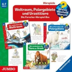 JUMBO Verlag Weltraum, Polargebiete Und Urzeittiere - Die Forscher-Hörspiel-Box, 3 Audio-CDs